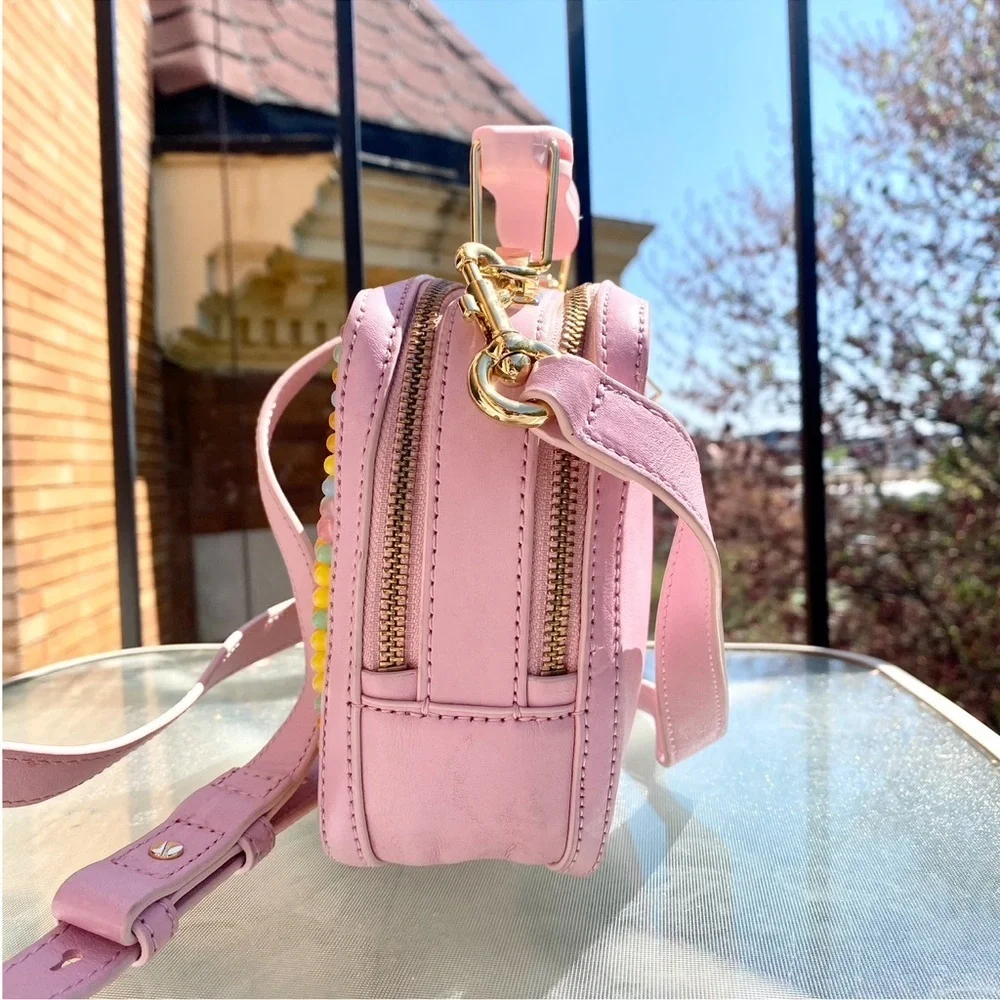 Marc Jacobs Jelly Bean Leather Box Crossbody Bag Pink